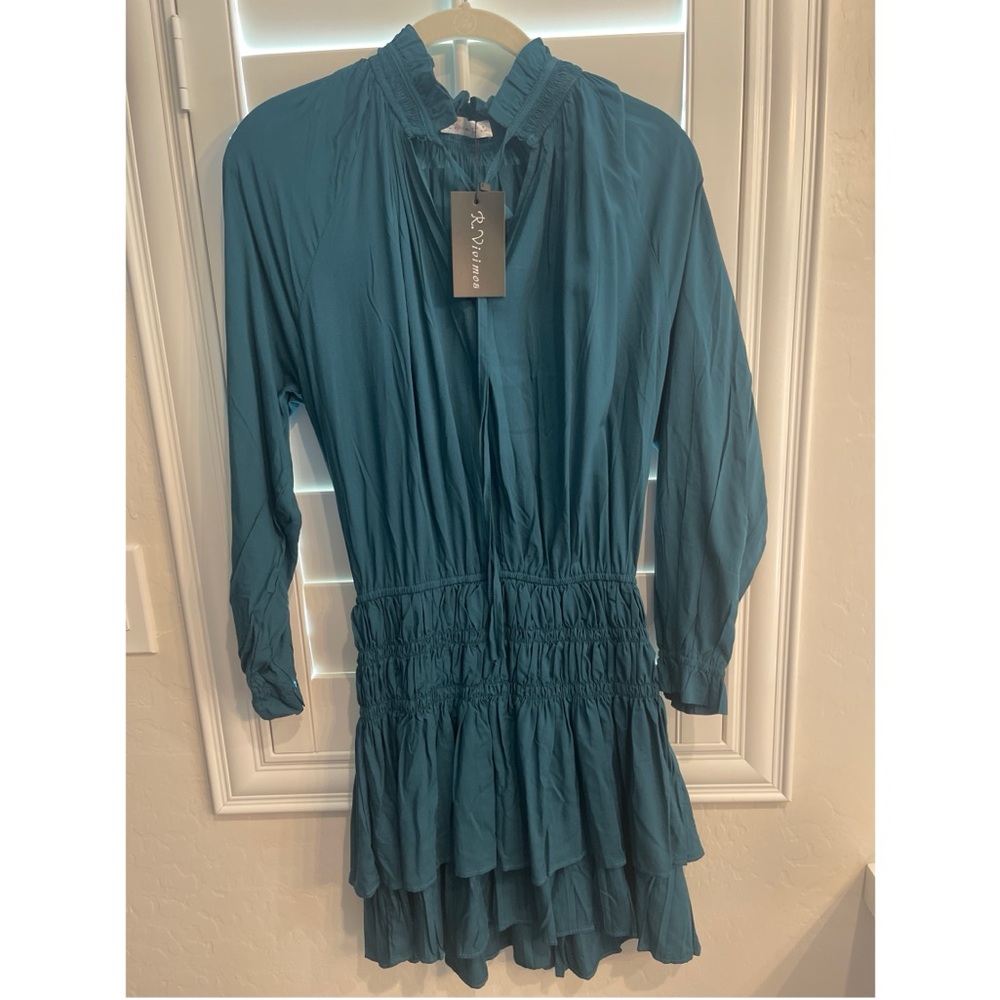 Long Sleeves Layered Ruffles Pleated Dress